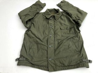 Vintage Us Navy Issue Cold Weather A - 2 Deck Jacket Od