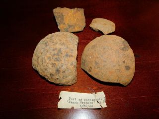 Civil War Cannonball Shell Frags Recovered Shiloh Battlefield 1946 Peach Orchard
