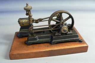 Antique Unknown Maker Miniature Steam Engine Very Ornate Brass & Cast Iron