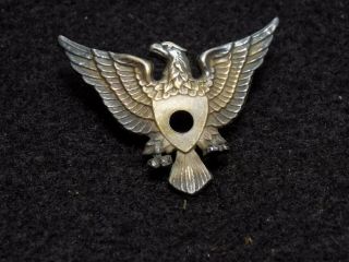 WWII US Coast Guard Officer ' s Sterling Silver Insignia - Blackington - Screw 4