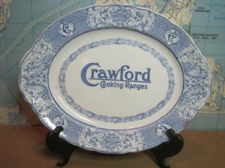 Vintage Crawford Cooking Ranges Advertising Plate Charles R Lynde Boston
