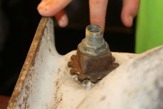 Antique Small Porcelain Cast Iron Sink Faucets & Drain 14 