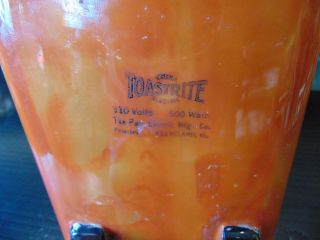 RARE 1920s TOASTRITE Brand PORCELAIN Electric TOASTER Orange Pearl Luster DECO 6