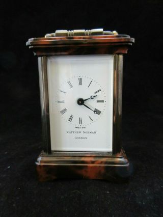 Matthew Norman Miniature 1760 Carriage Clock 11 Jewel