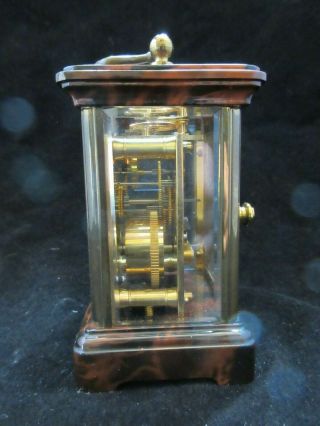 MATTHEW NORMAN MINIATURE 1760 CARRIAGE CLOCK 11 Jewel 4