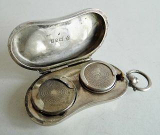Antique Solid Silver Double Kidney Shaped Sovereign Case - Chester 1902 - 35g