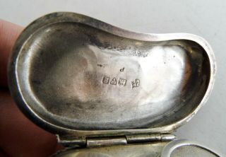 ANTIQUE SOLID SILVER DOUBLE KIDNEY SHAPED SOVEREIGN CASE - CHESTER 1902 - 35g 6