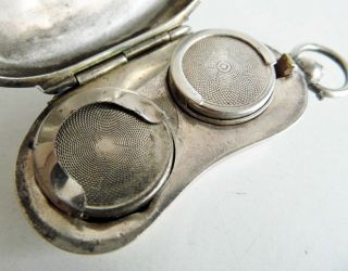 ANTIQUE SOLID SILVER DOUBLE KIDNEY SHAPED SOVEREIGN CASE - CHESTER 1902 - 35g 7