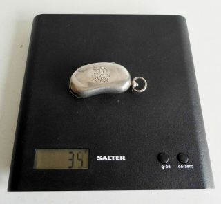 ANTIQUE SOLID SILVER DOUBLE KIDNEY SHAPED SOVEREIGN CASE - CHESTER 1902 - 35g 8