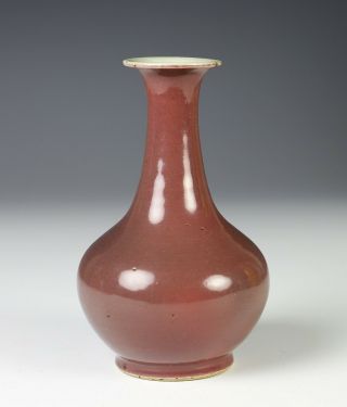 Antique Chinese Liver Red Glazed Porcelain Vase - 18th Century