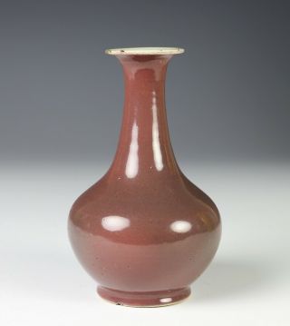 Antique Chinese Liver Red Glazed Porcelain Vase - 18th Century 3