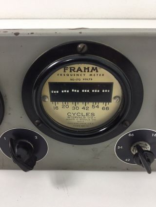 40s 50s 60s Vintage TEST METER CONTROL PANEL Switch Meter Electrical Display USA 3