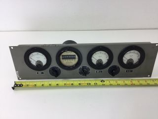 40s 50s 60s Vintage TEST METER CONTROL PANEL Switch Meter Electrical Display USA 7