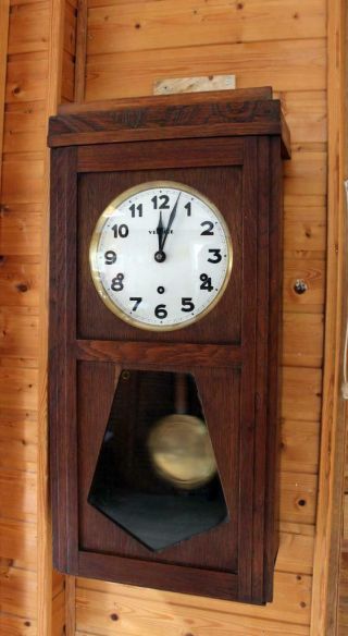 Antique French Vedette Westminster Wallclock Art Nouveau