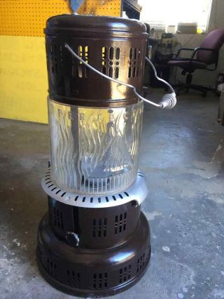 Vintage Perfection Oil Kerosene Heater W/pyrex Glass Globe With Stove Wic