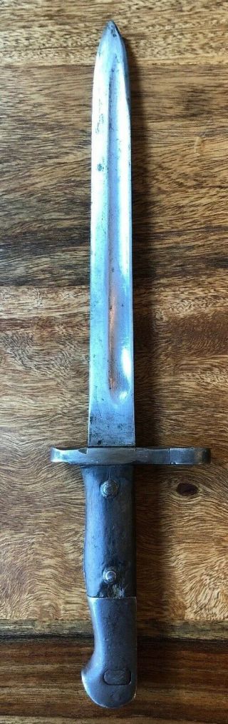 Vintage Ww2 Era Bayonet Knife & Scabbard