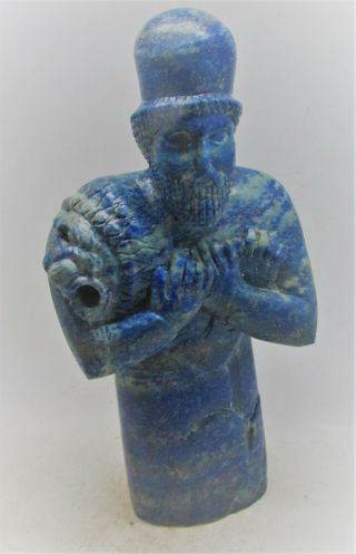 Extremely Rare Ancient Sasanian Lapis Lazuli Idol Circa 241 - 650ad 15cm