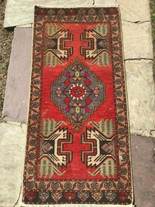 Turkish Oushak Wool Small Area Rug,  Hand Knotted,  3 
