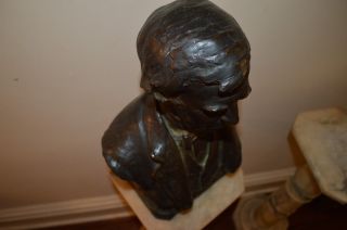 Antique Bronze Statue Bust of Oliver Wendell Holmes 1900 10