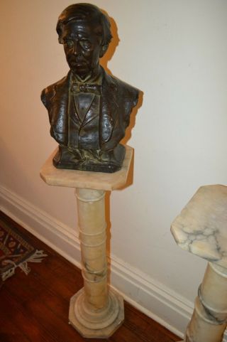 Antique Bronze Statue Bust of Oliver Wendell Holmes 1900 2