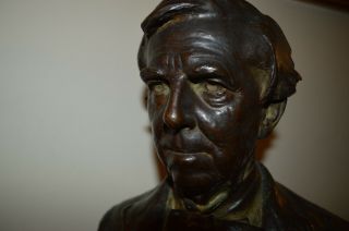 Antique Bronze Statue Bust of Oliver Wendell Holmes 1900 6