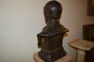 Antique Bronze Statue Bust of Oliver Wendell Holmes 1900 7
