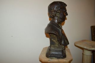 Antique Bronze Statue Bust of Oliver Wendell Holmes 1900 8