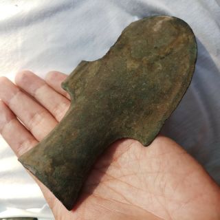 Laos Stunning 4.  5 Inch Very Large Socket Bronze Adze Medieval [xv15]