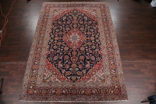 Vintage Navy Blue & Red Traditional Floral Persian Large Rug Oriental Wool 10x13 2