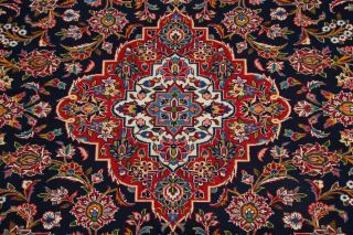 Vintage Navy Blue & Red Traditional Floral Persian Large Rug Oriental Wool 10x13 4