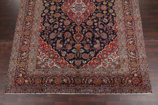 Vintage Navy Blue & Red Traditional Floral Persian Large Rug Oriental Wool 10x13 5