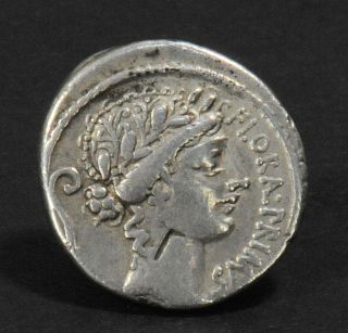 Aphrodite - Ancient Roman Silver Flora Denarius (c.  57 B.  C. )