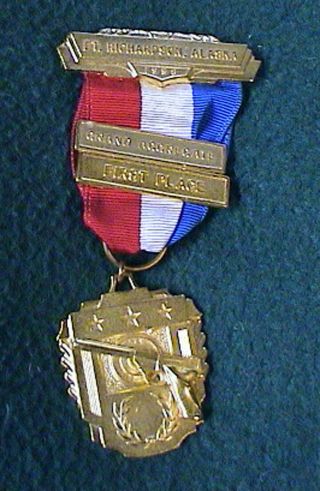 1958 Us Army Ft.  Richardson,  Alaska Grand Aggregate First Place Shooting Medal