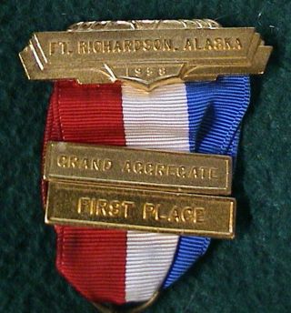 1958 US Army Ft.  Richardson,  Alaska Grand Aggregate First Place Shooting Medal 2