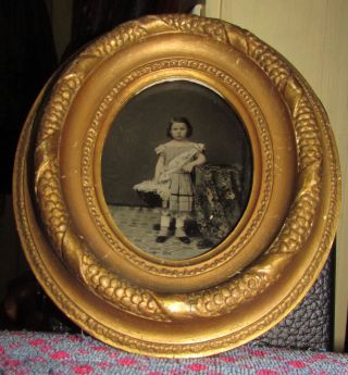 Fabulous Mid 19th Century Daguerreotype Photograph Child Girl Frame
