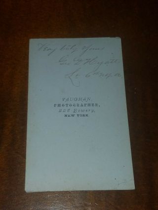 Rare 1860s York 6th Signed CIVIL WAR SOLDIER Geo Hyatt CDV 4