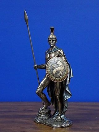 14 " Bronze Cold Cast Statue Of Ares,  The Greek God Of War Finest Detail
