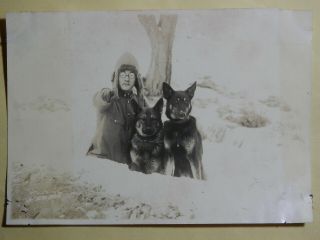 Ww2 Japanese Army Picture Of The Soldier And The Military Dog.  Very Good