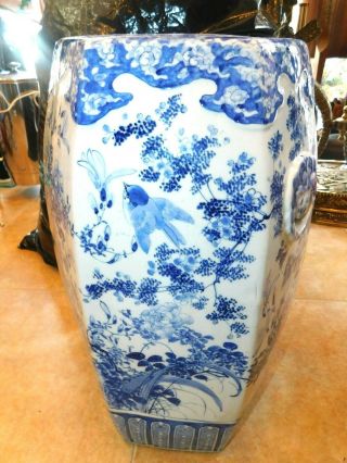 Magnificent Rare Antique Chinese Blue & White Porcelain Garden Seat 10