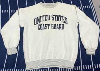 Vintage United States Coast Guard Reversible Sweatshirt Uscg Large Crewneck