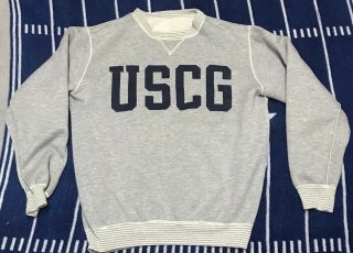 Vintage United States Coast Guard Reversible Sweatshirt USCG Large Crewneck 2