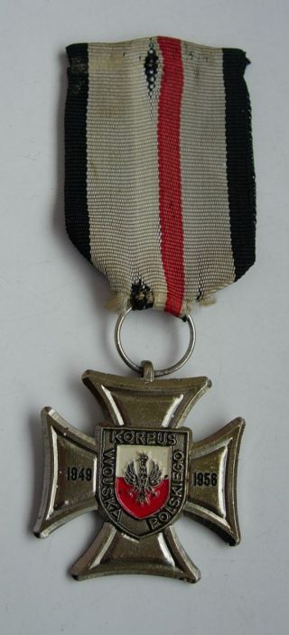 Polish Poland Army Corps Cross Medal Wwii Home Army Rare