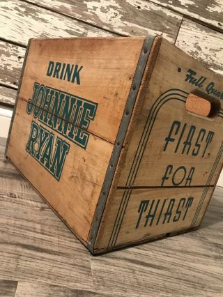 Very Rare Vintage 1960’s Drink Johnnie Ryan Soda Pop Crate 6