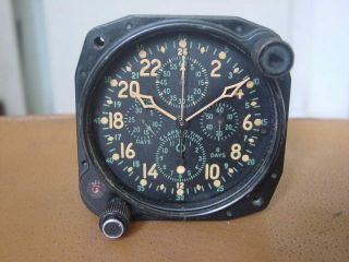 World War 2 Era Hamilton Aircraft Clock.  H 37500.  5 Dial Chronograph