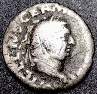Scarce - Vitellius Silver Denarius 69ad.  Rome.  Ancient Roman Imperial Coin.