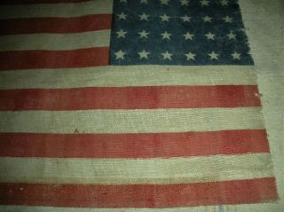 1865 CIVIL WAR 36 STAR UNITED STATES FLAG MEASURES 14 1/4 X 10 3/4 INCHES vafo 11