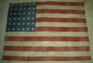 1865 CIVIL WAR 36 STAR UNITED STATES FLAG MEASURES 14 1/4 X 10 3/4 INCHES vafo 2