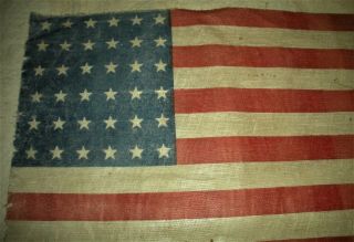 1865 CIVIL WAR 36 STAR UNITED STATES FLAG MEASURES 14 1/4 X 10 3/4 INCHES vafo 3