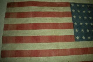 1865 CIVIL WAR 36 STAR UNITED STATES FLAG MEASURES 14 1/4 X 10 3/4 INCHES vafo 9