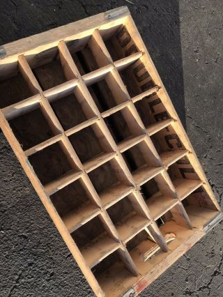 Very Rare Vintage 1967 Double Cola Wood Soda Crate 24 Dividers 10